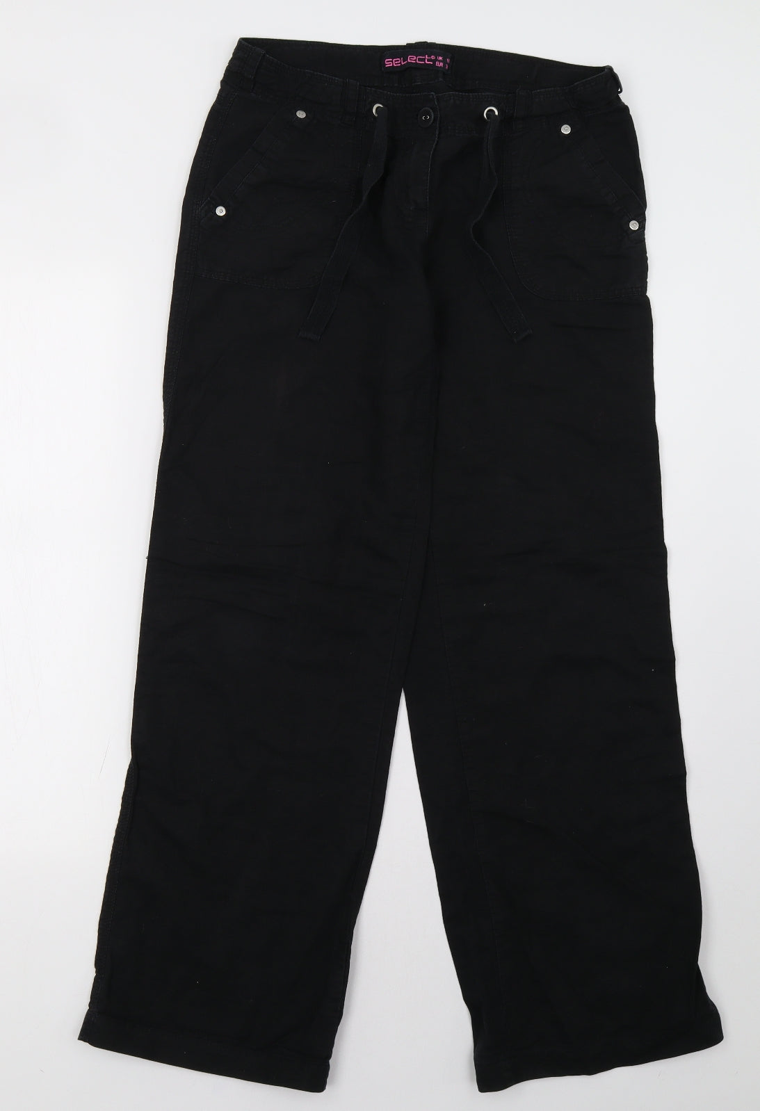 Select Womens Black   Trousers  Size 10 L32 in
