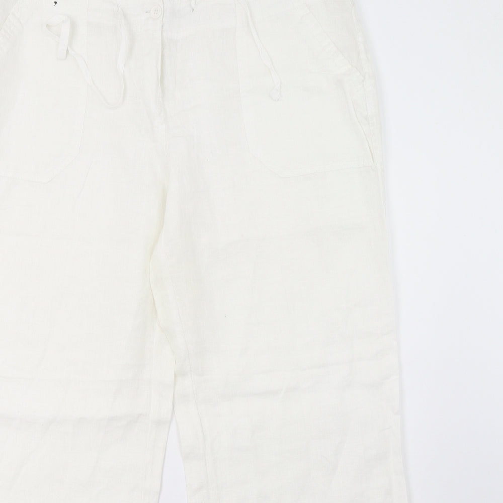 Primark Womens White   Trousers  Size 14 L31 in