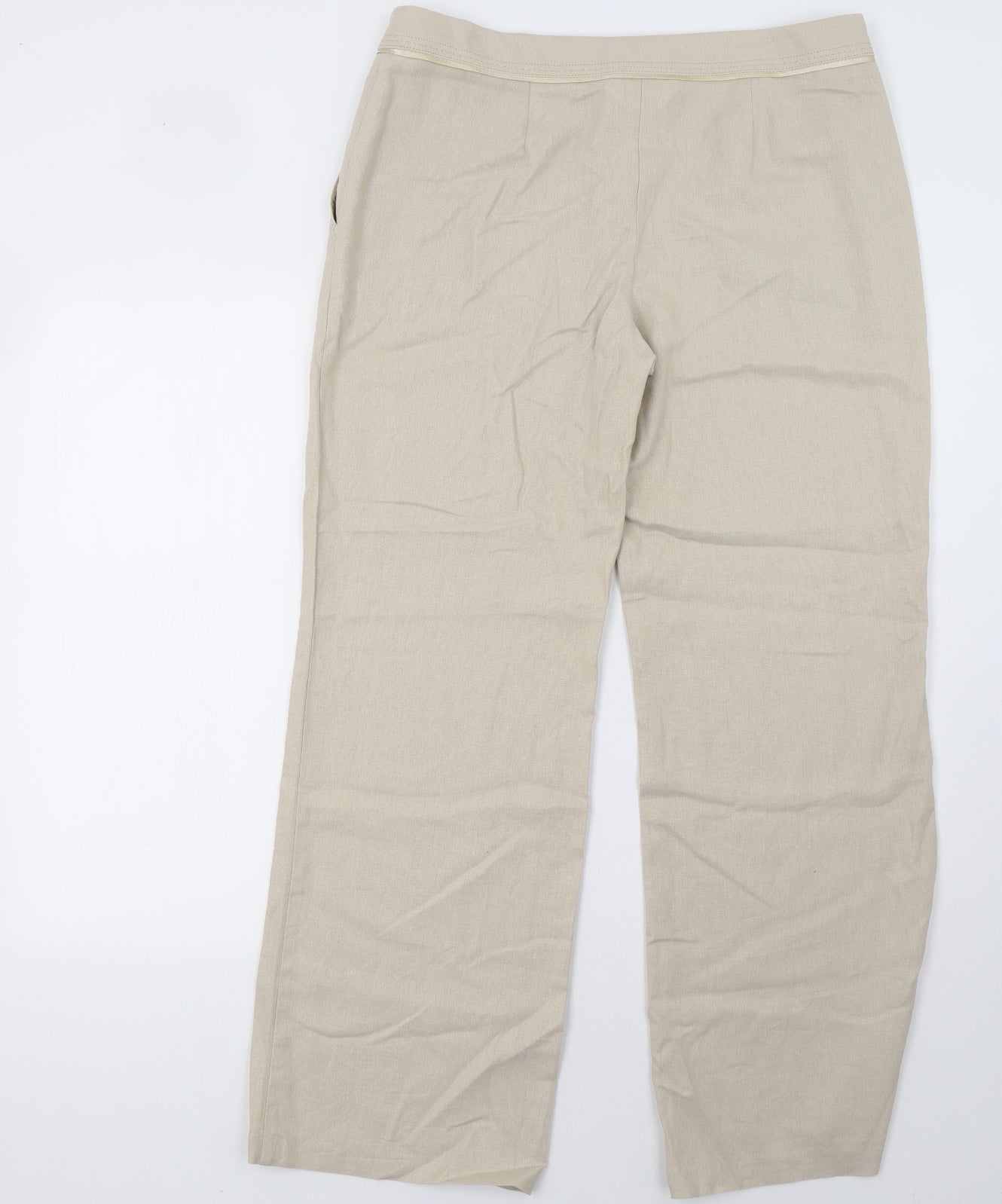 Marks and Spencer Womens Beige   Trousers  Size 14 L32 in
