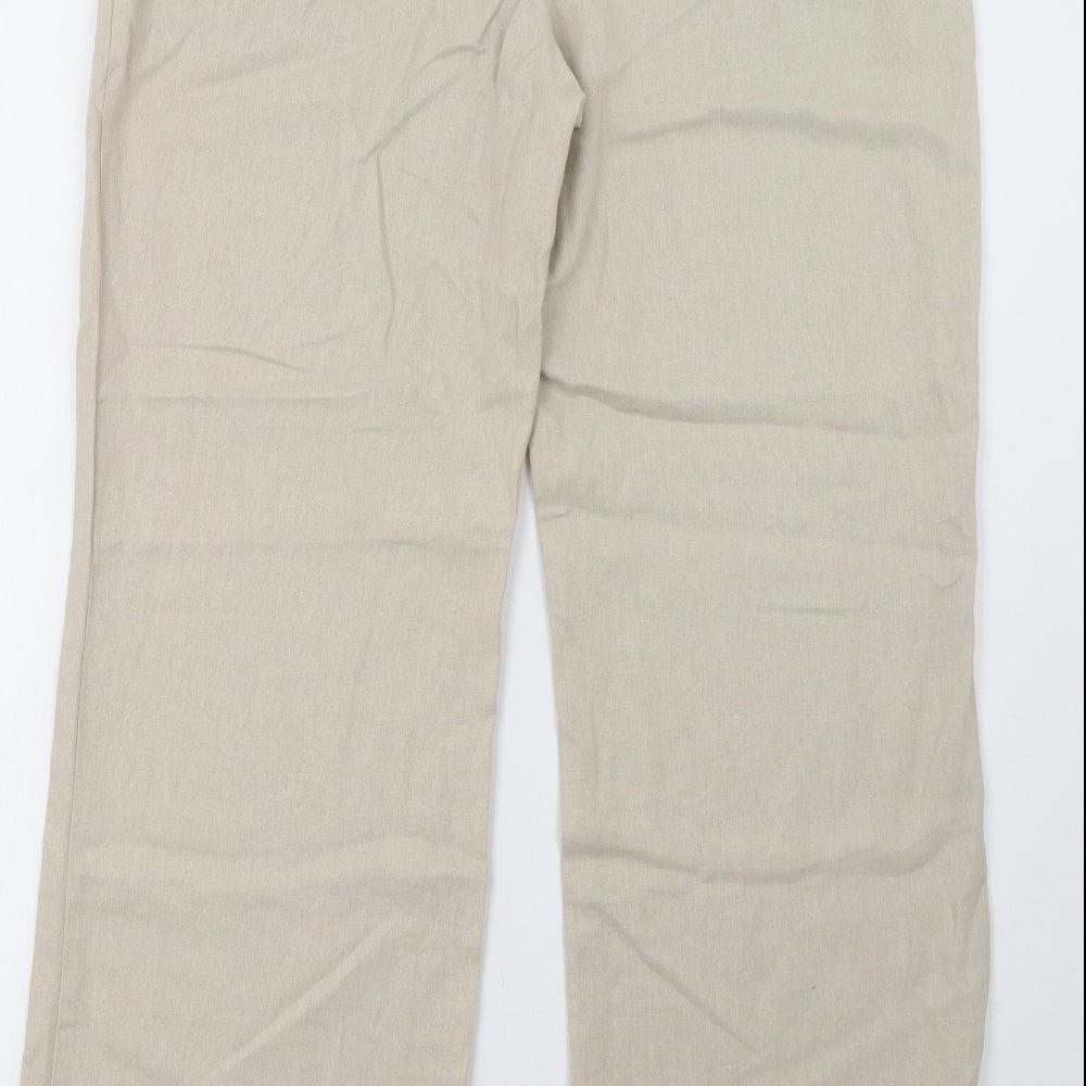 Marks and Spencer Womens Beige   Trousers  Size 14 L32 in