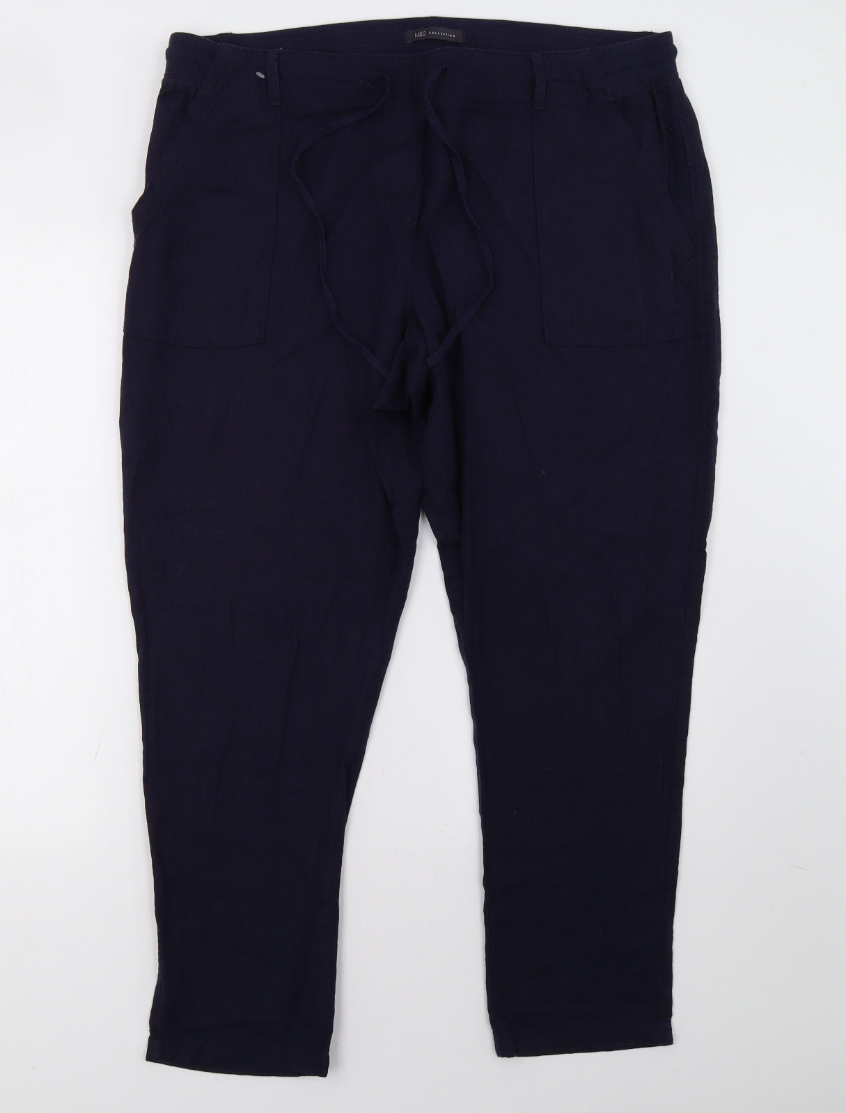 Marks and Spencer Womens Blue   Trousers  Size 18 L31 in