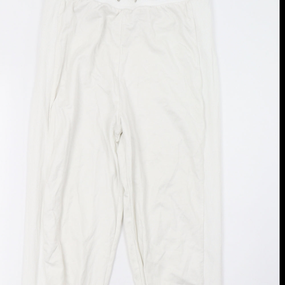 Primark Womens White   Jogger Trousers Size 14 L30 in