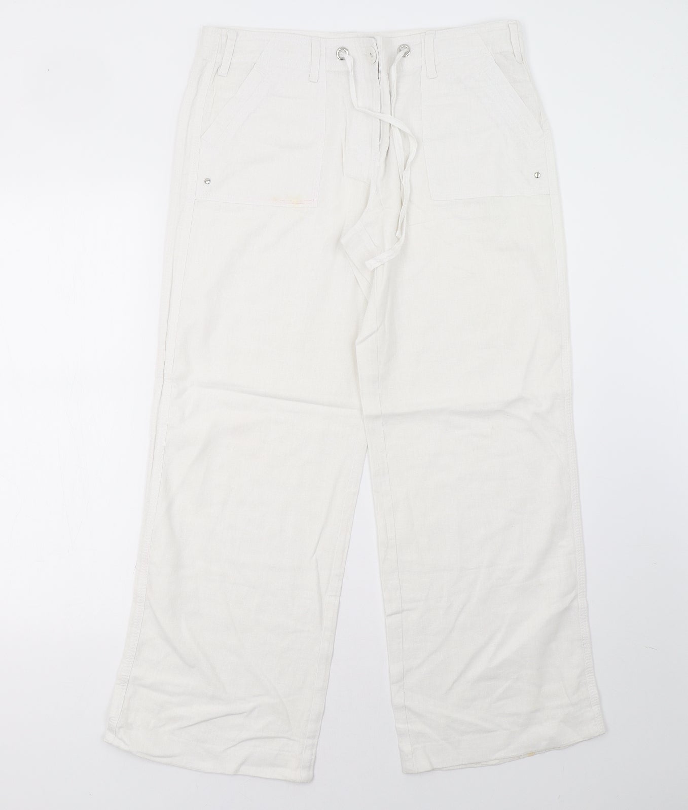 Matalan Womens White   Trousers  Size 12 L32 in