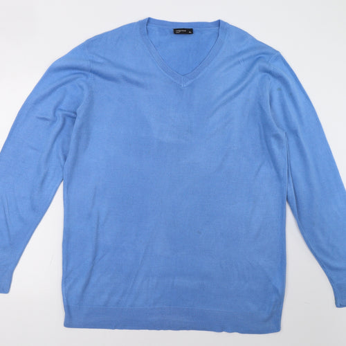 Cedar Wood State Mens Blue  Knit Pullover Sweatshirt Size XL