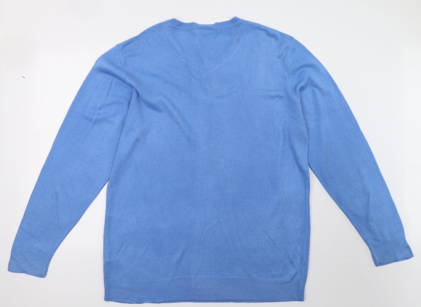 Cedar Wood State Mens Blue  Knit Pullover Sweatshirt Size XL