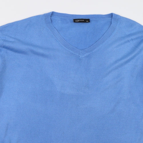 Cedar Wood State Mens Blue  Knit Pullover Sweatshirt Size XL