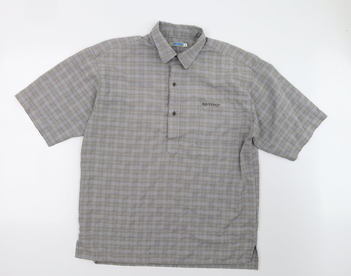 Karrimor Mens Grey Check   Polo Size XL