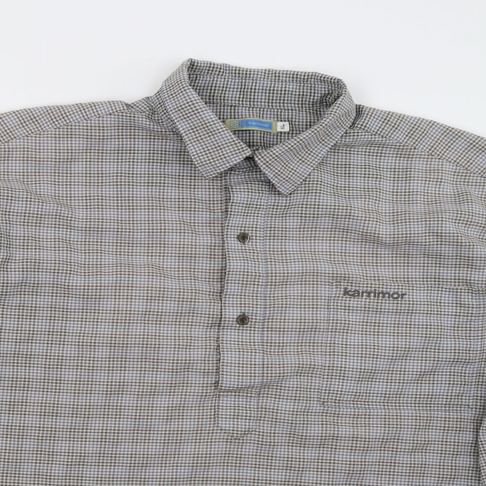 Karrimor Mens Grey Check   Polo Size XL