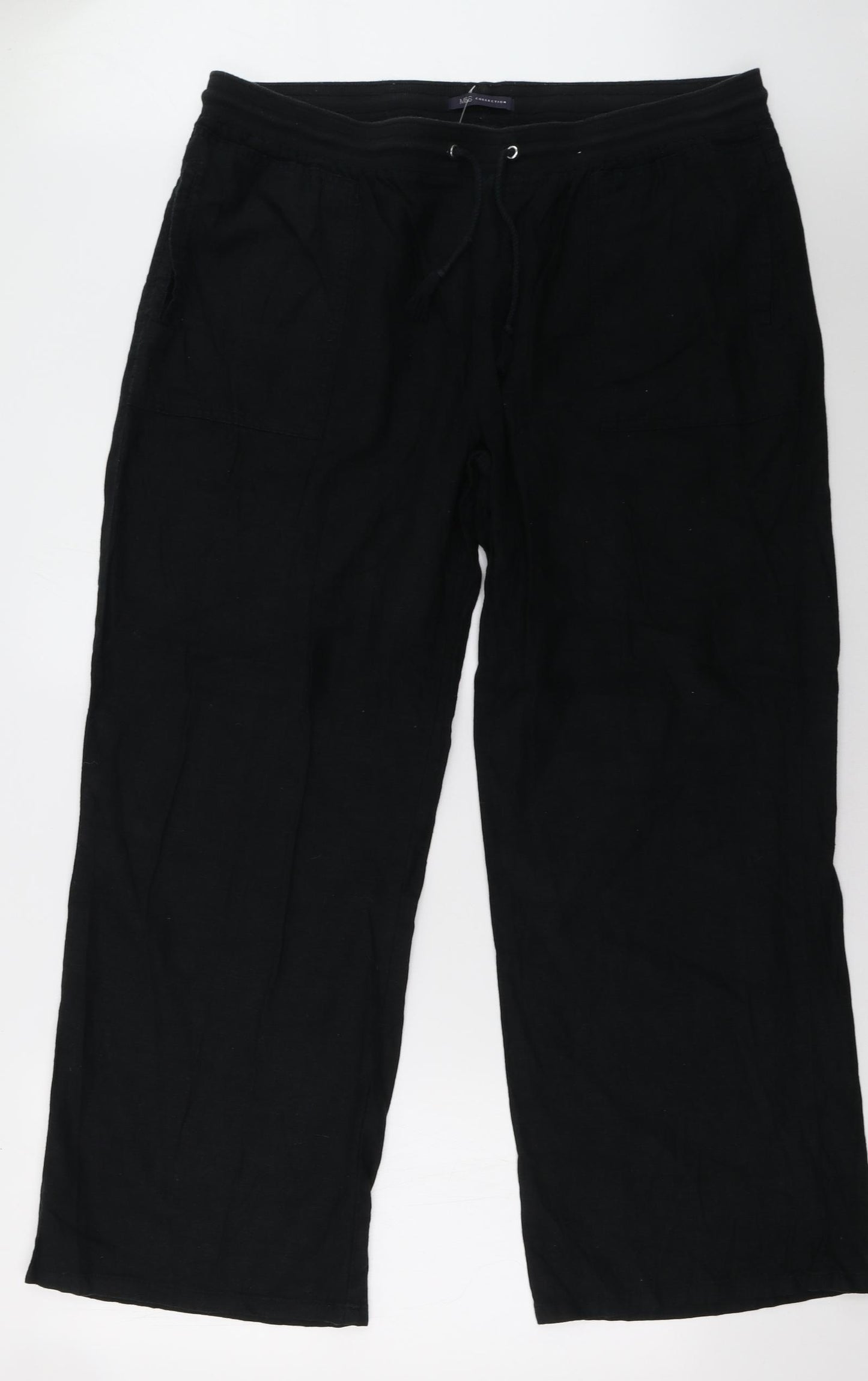 Marks and Spencer Womens Black   Trousers  Size 20 L32 in