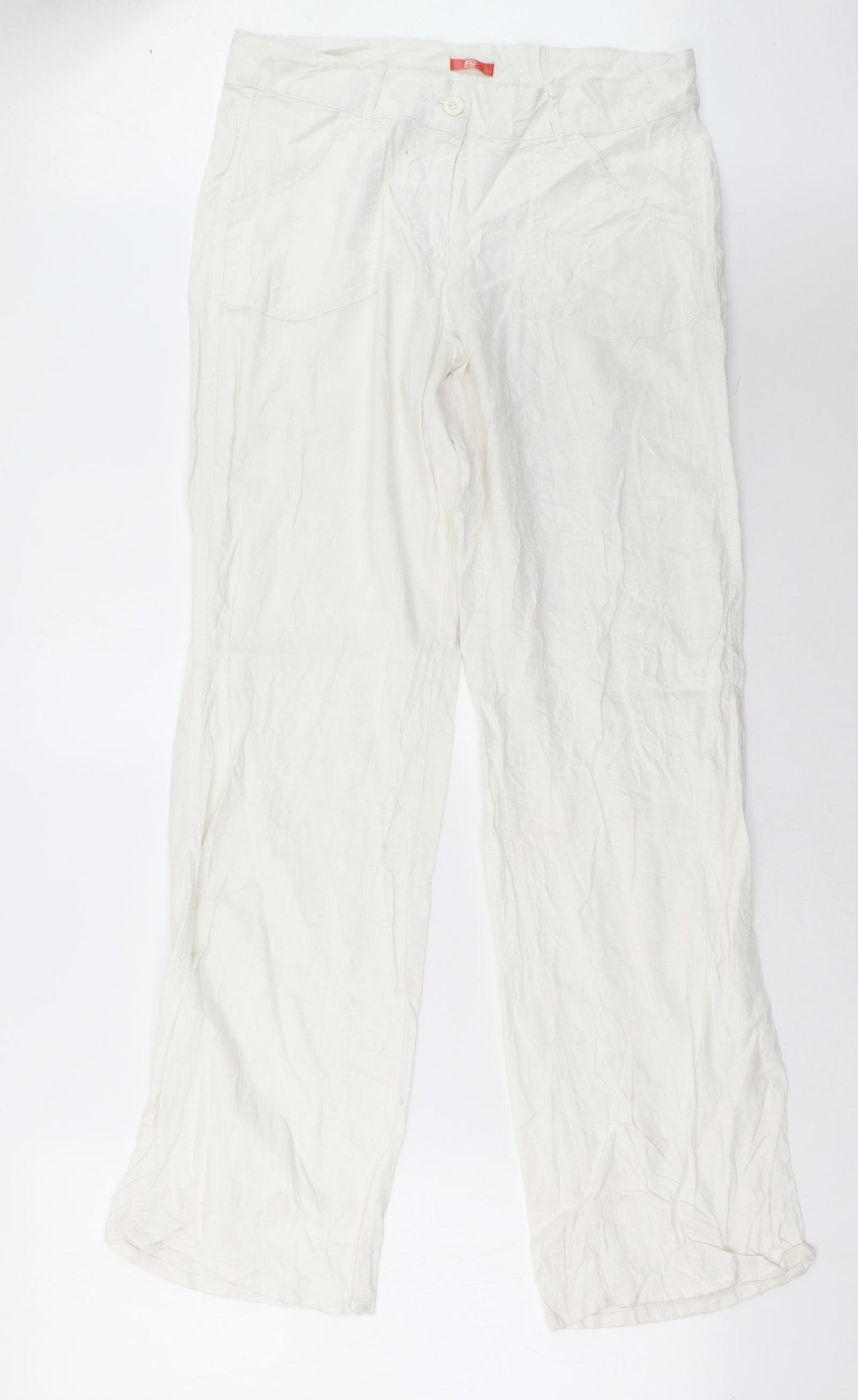 F&F Womens White   Trousers  Size 12
