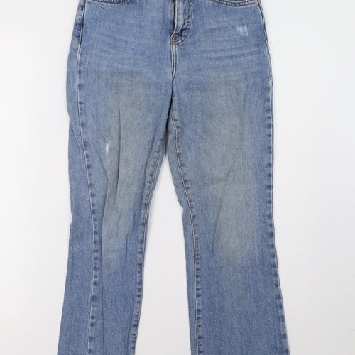 Topshop Womens Blue   Straight Jeans Size 25 L32 in