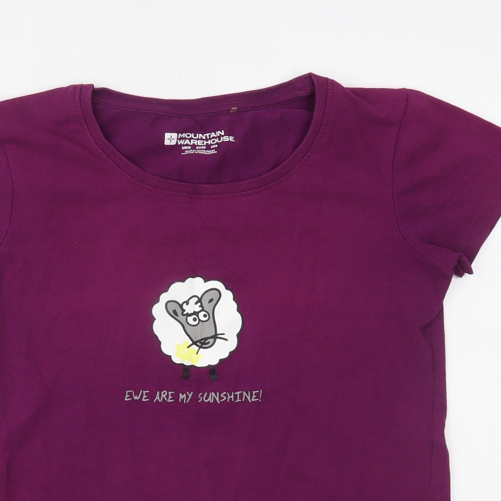 Mountain Warehouse Womens Purple   Basic T-Shirt Size 10