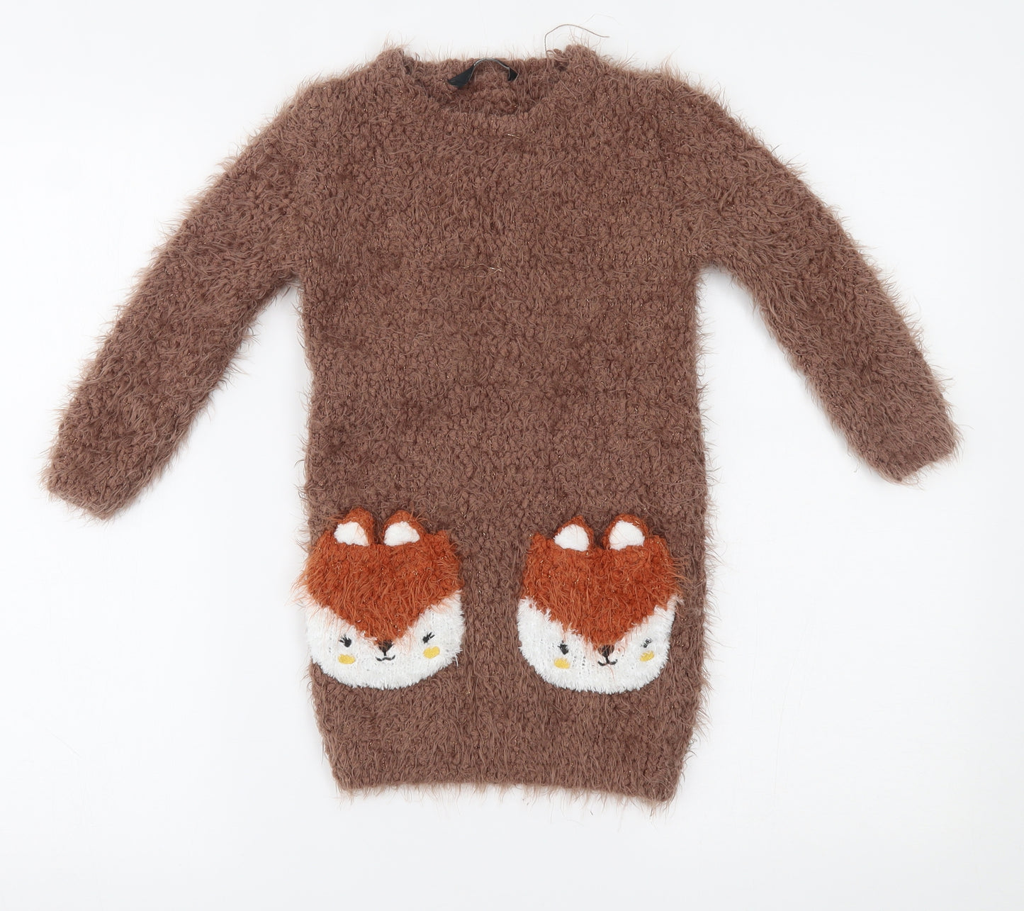 George Girls Brown   Jumper Dress  Size 4-5 Years