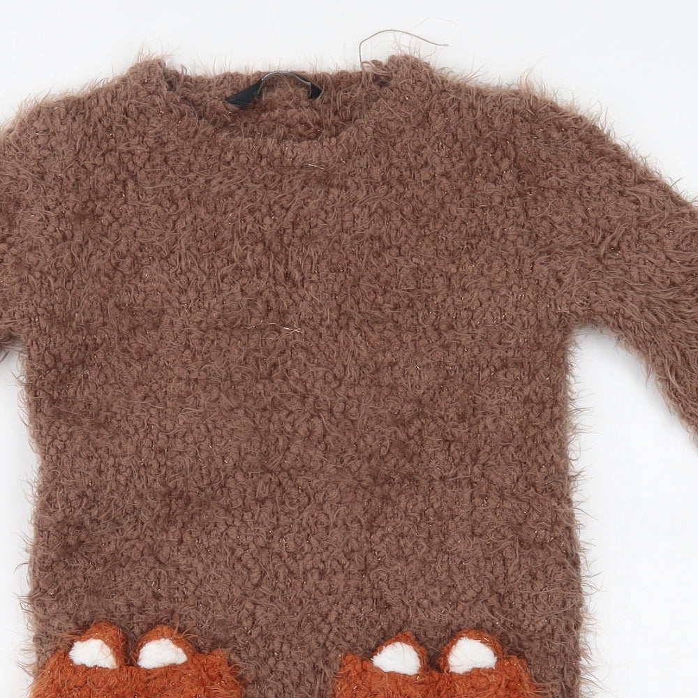 George Girls Brown   Jumper Dress  Size 4-5 Years