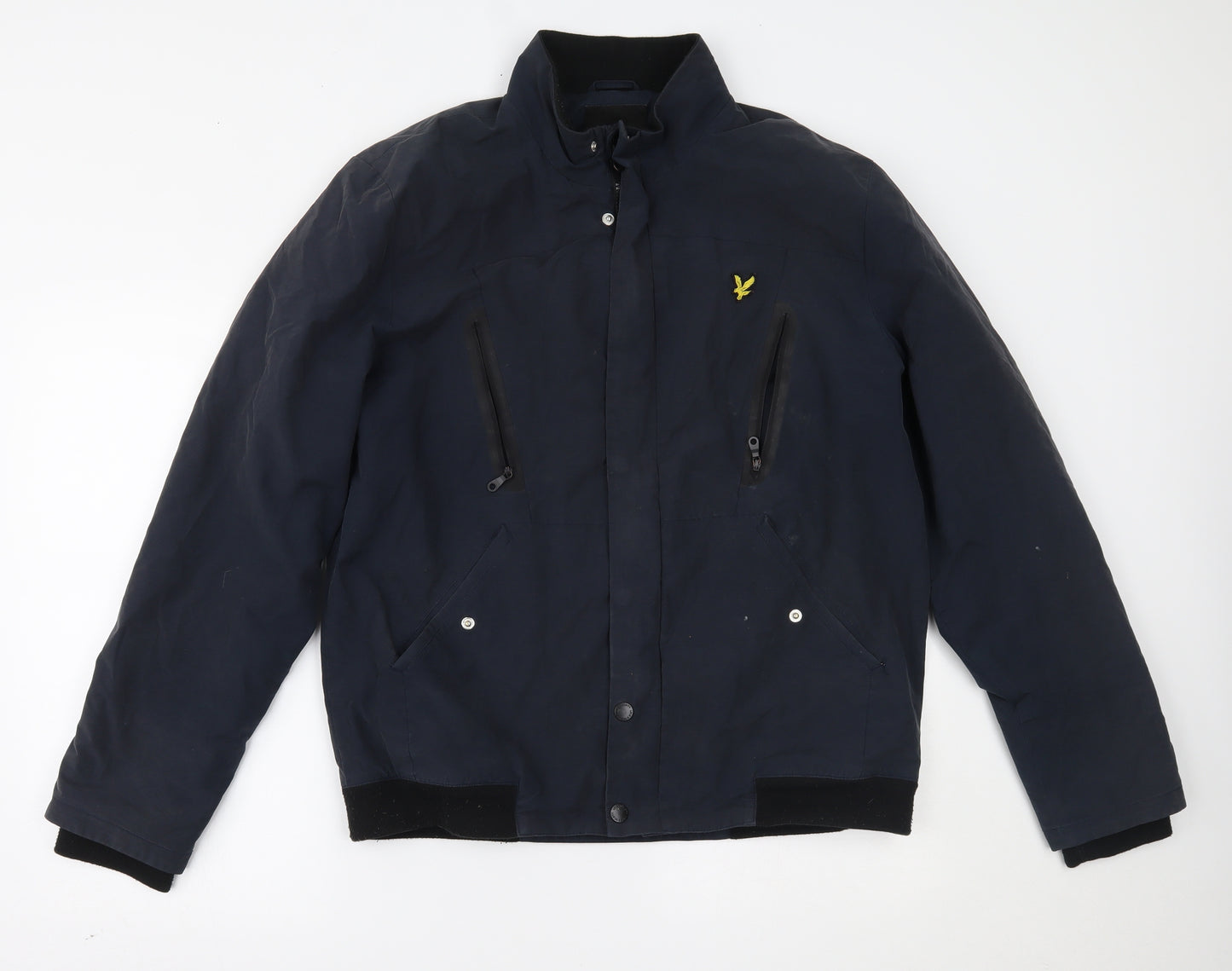 Lyle & Scott Mens Blue   Bomber Jacket Coat Size XL