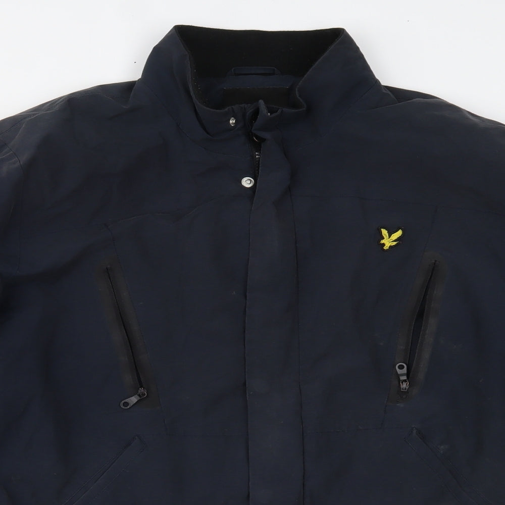 Lyle & Scott Mens Blue   Bomber Jacket Coat Size XL