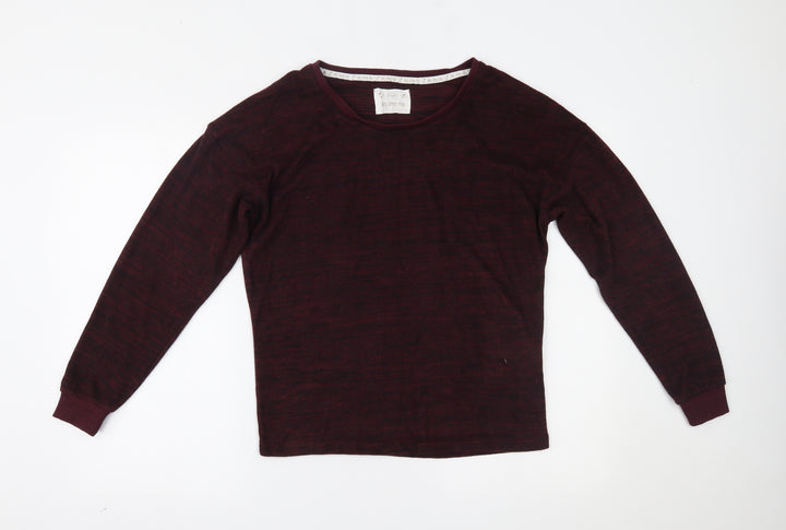 F&F Womens Red Solid Top Pyjama Top Size 10