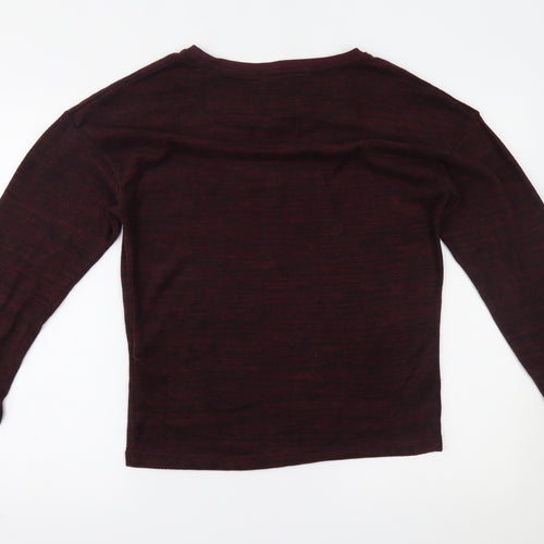 F&F Womens Red Solid  Top Pyjama Top Size 10
