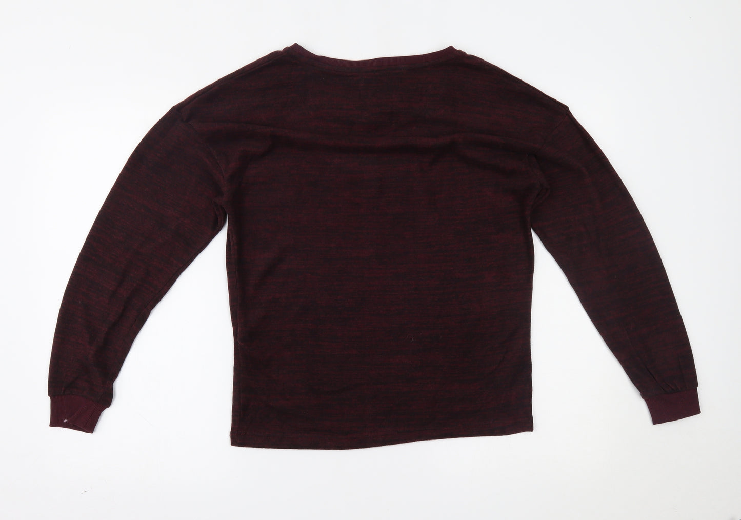 F&F Womens Red Solid  Top Pyjama Top Size 10