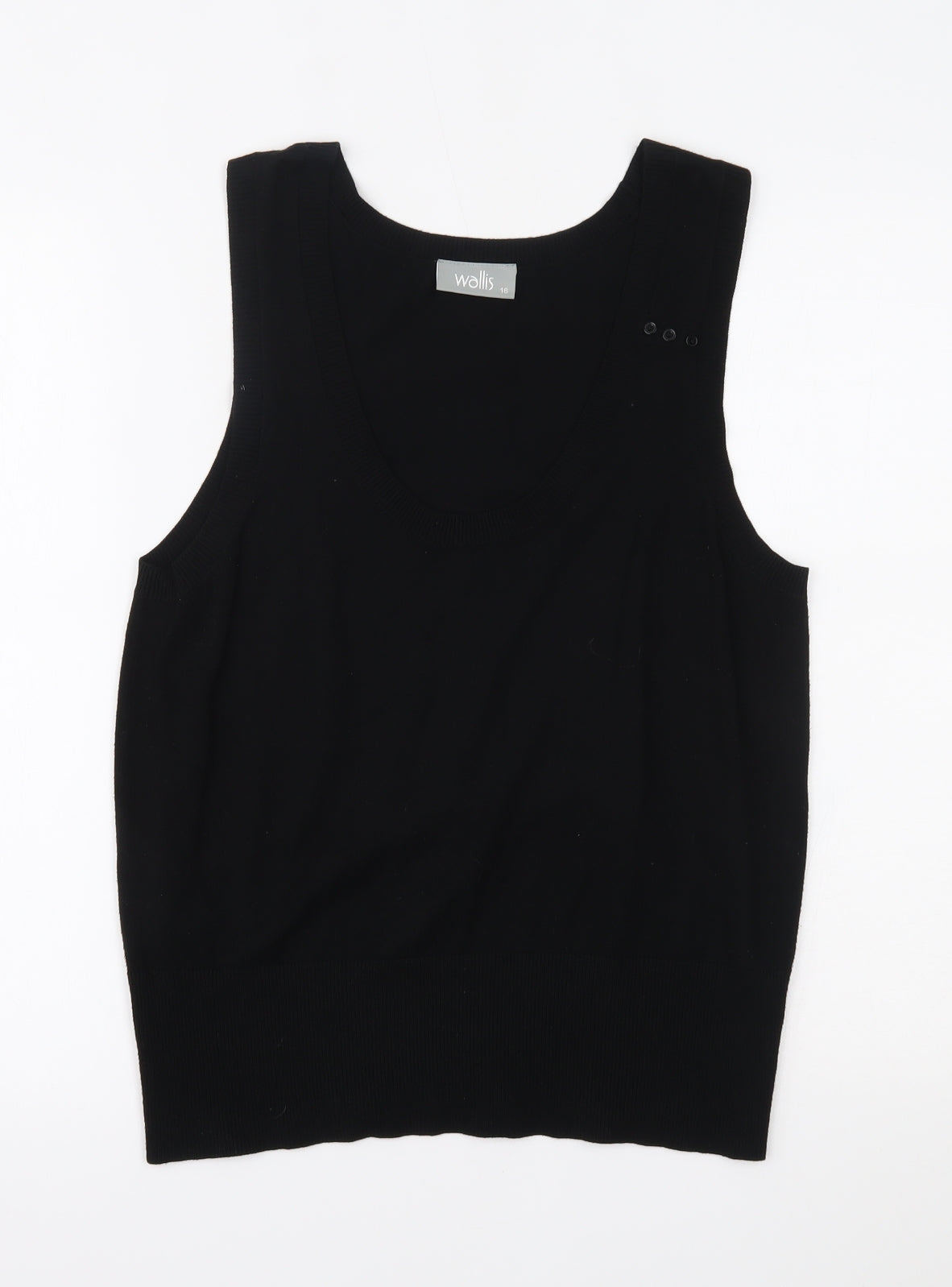 Wallis Womens Black   Basic Tank Size 16