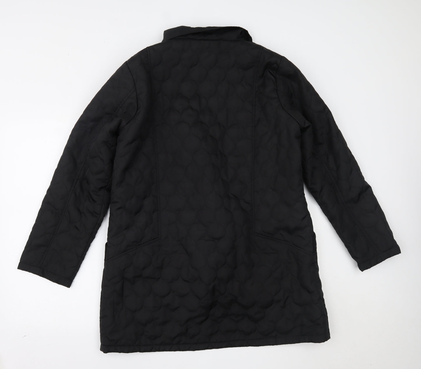 BEING CASUAL Womens Black   Overcoat Coat Size 14