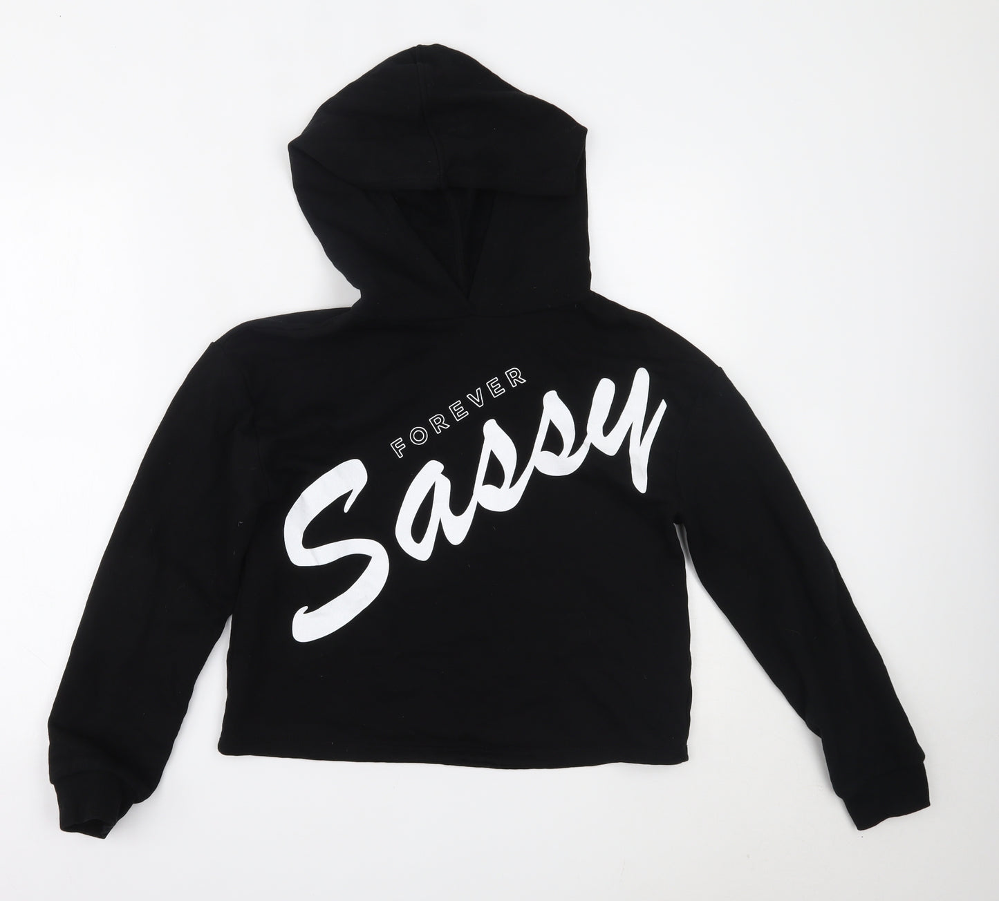 River Island Girls Black   Pullover Hoodie Size 11-12 Years