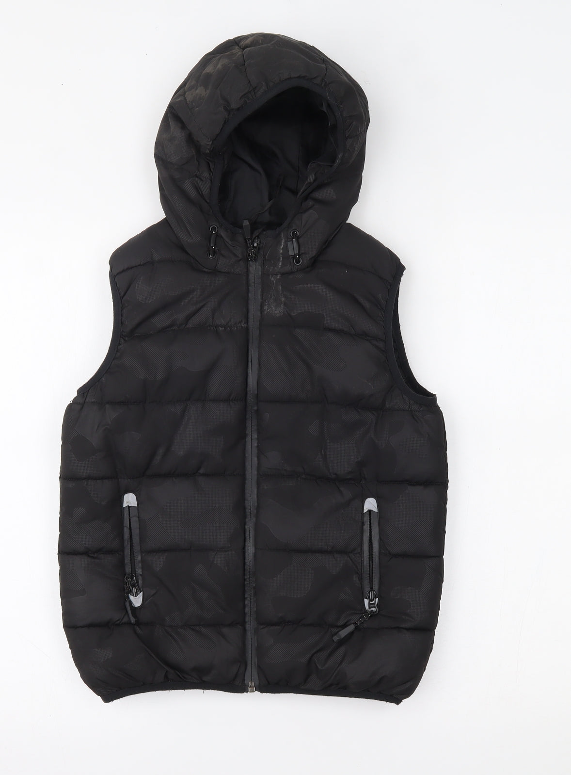 George Boys Black   Gilet Coat Size 8-9 Years