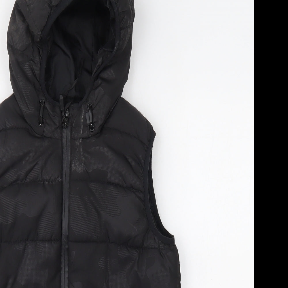 George Boys Black   Gilet Coat Size 8-9 Years