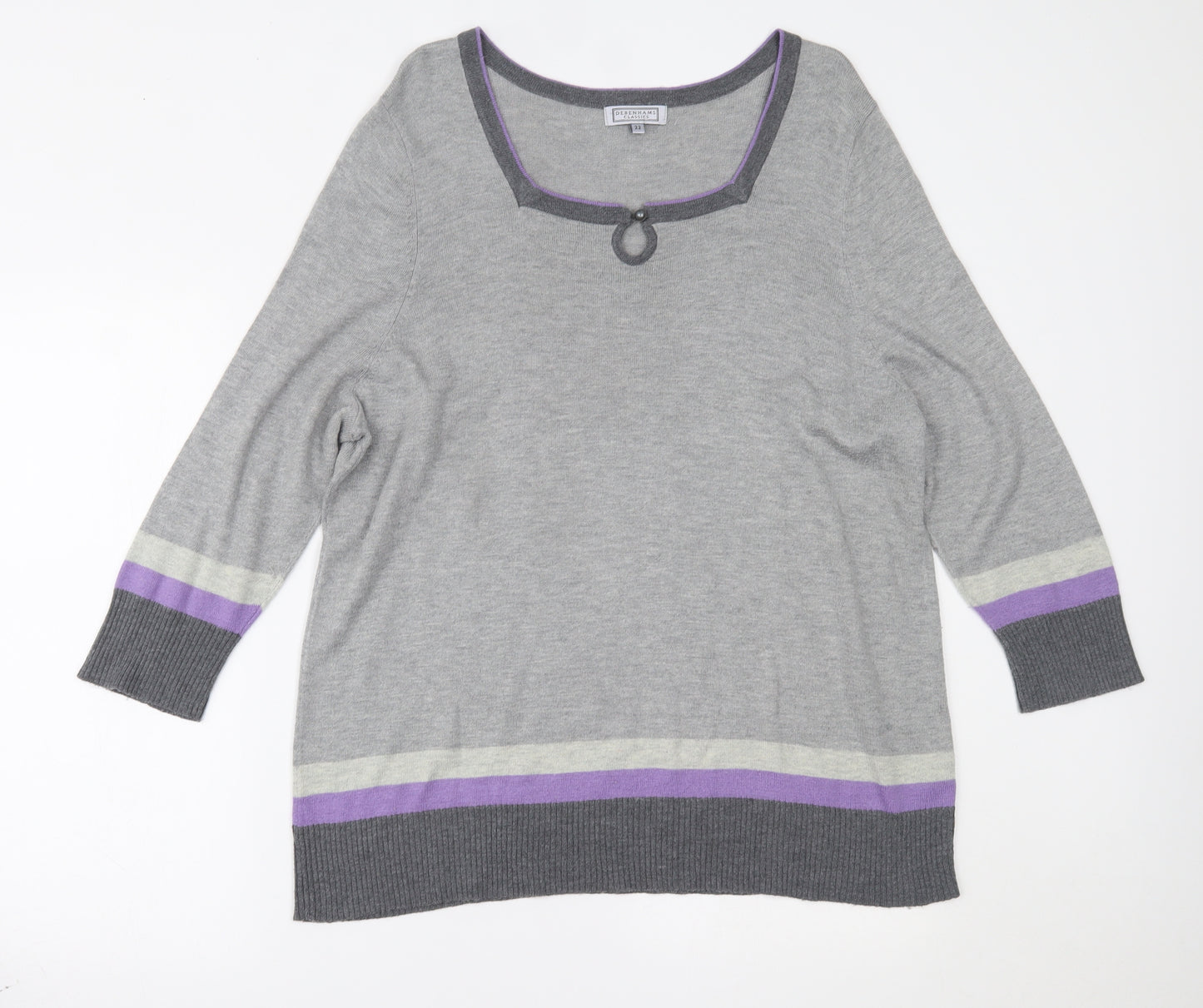 Debenhams Womens Grey   Basic Blouse Size 22