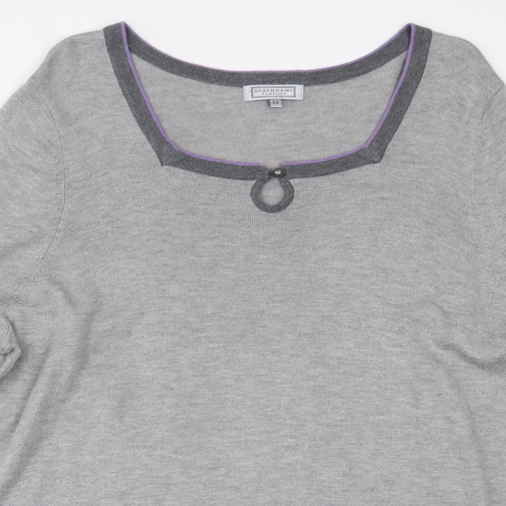 Debenhams Womens Grey   Basic Blouse Size 22