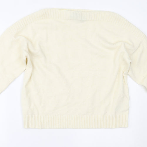 Peppercorn Womens Ivory   Basic Blouse Size M