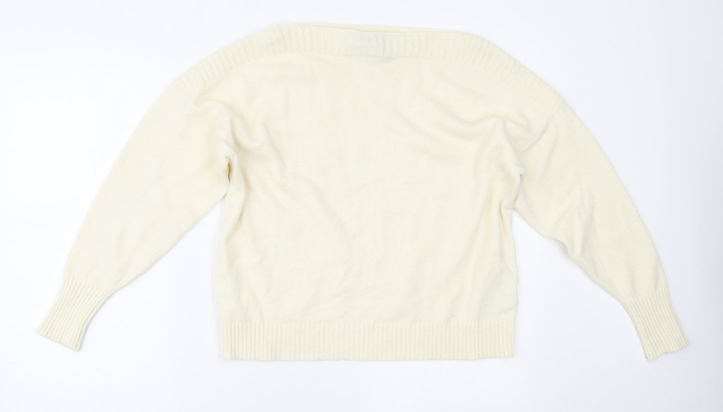 Peppercorn Womens Ivory   Basic Blouse Size M