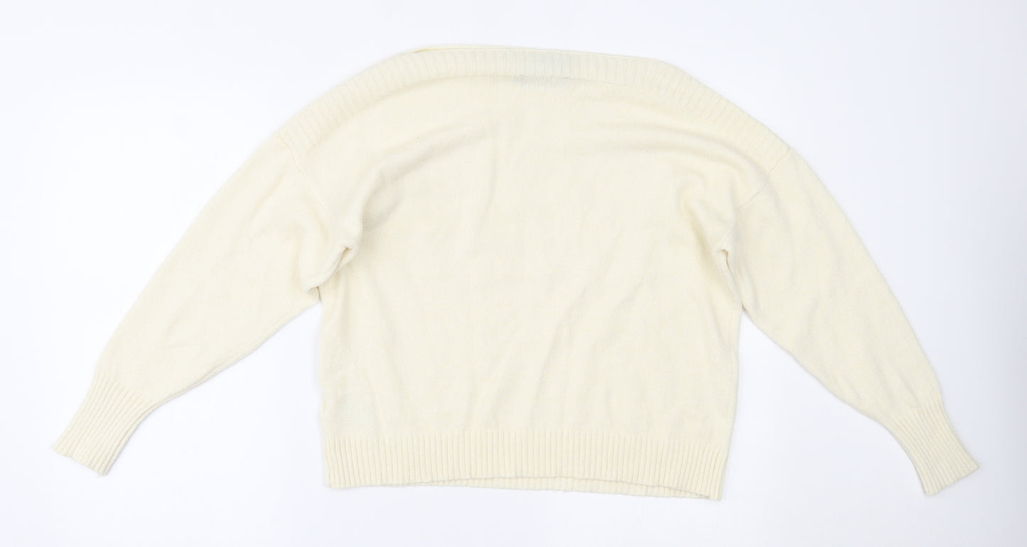 Peppercorn Womens Ivory   Basic Blouse Size M