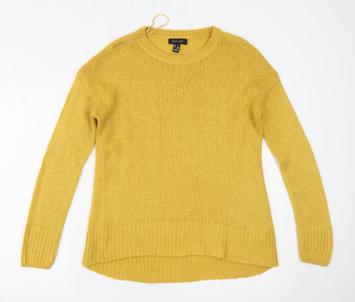 New Look Womens Yellow   Pullover Jumper Size S