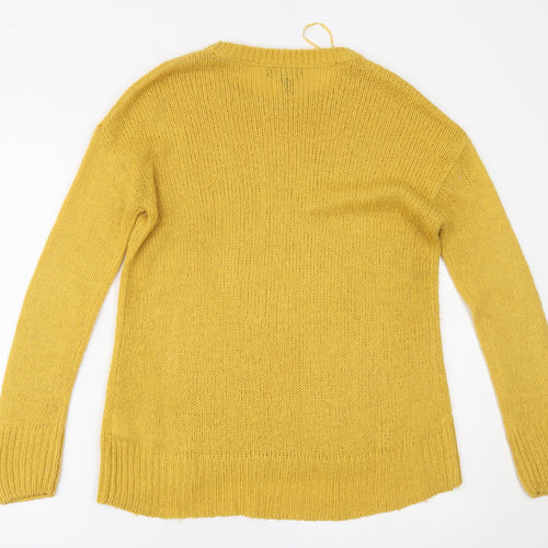New Look Womens Yellow   Pullover Jumper Size S