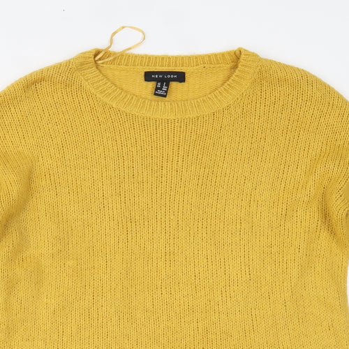 New Look Womens Yellow   Pullover Jumper Size S