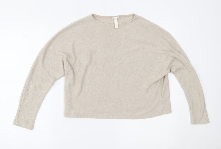 H&M Womens Ivory Basic Blouse Size XS