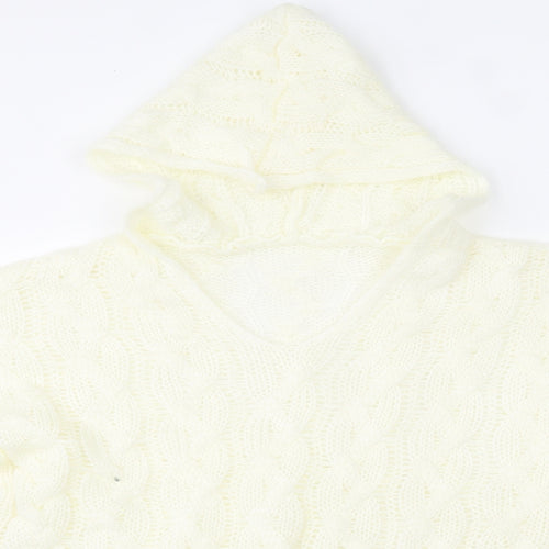 Preworn Womens Ivory   Pullover Hoodie Size L