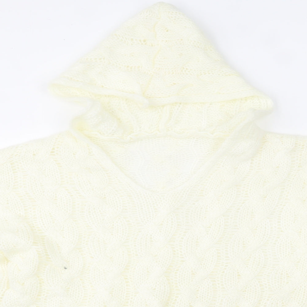 Preworn Womens Ivory   Pullover Hoodie Size L
