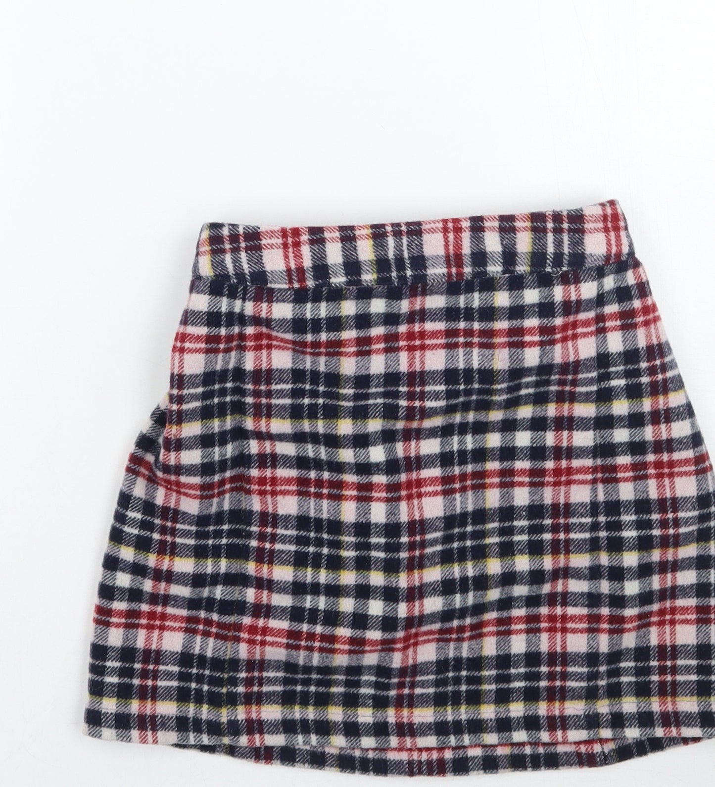 Marks and Spencer Girls Red Check  A-Line Skirt Size 8-9 Years