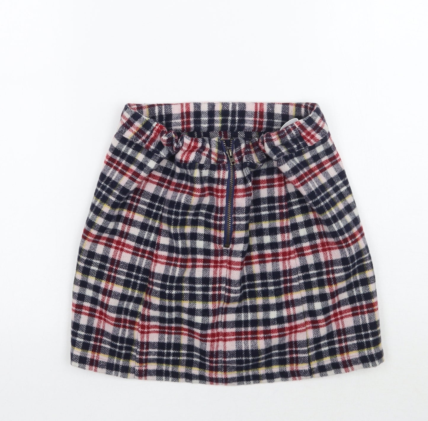 Marks and Spencer Girls Red Check  A-Line Skirt Size 8-9 Years
