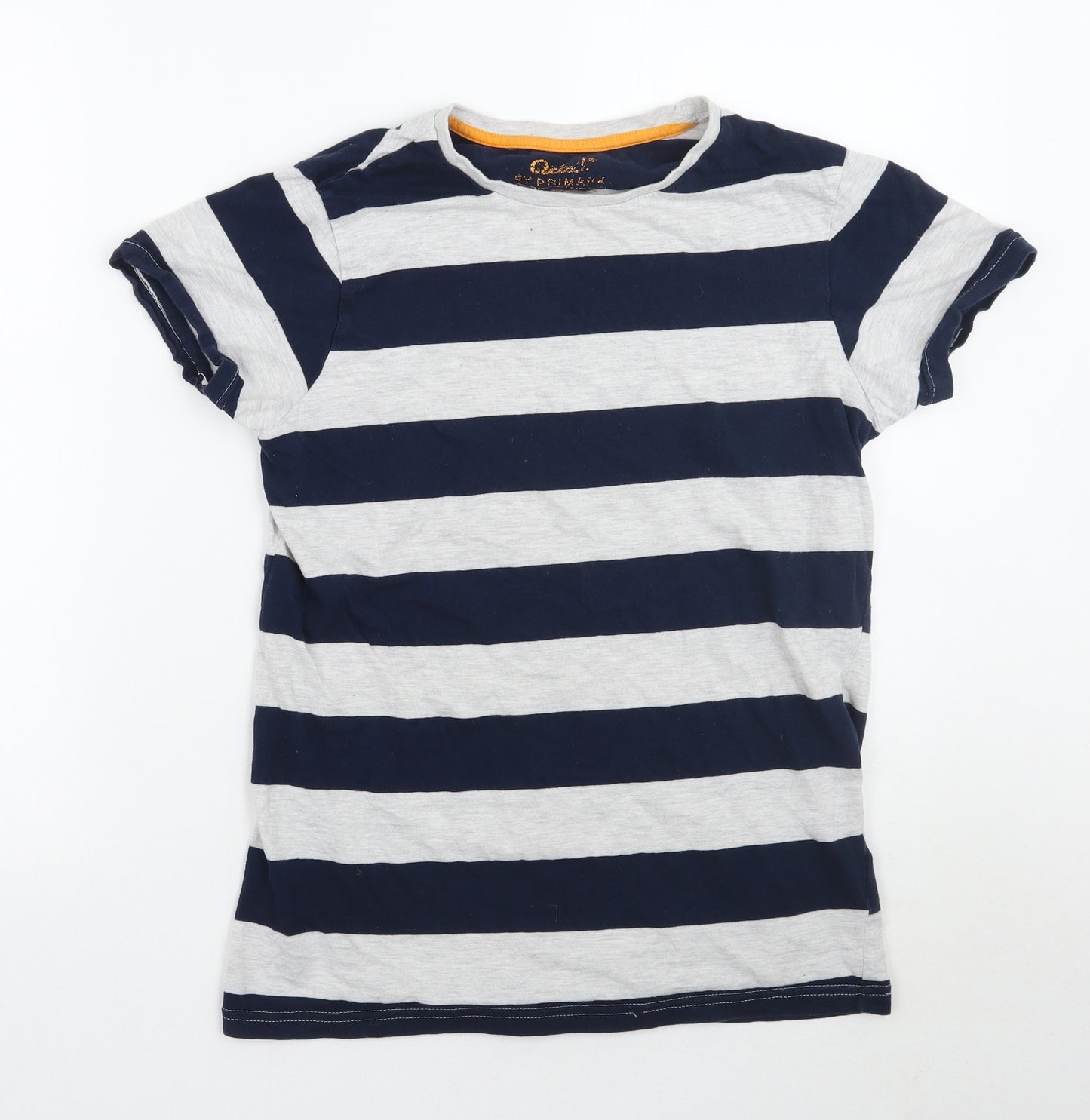 Primark Boys Blue Striped  Basic T-Shirt Size 12-13 Years