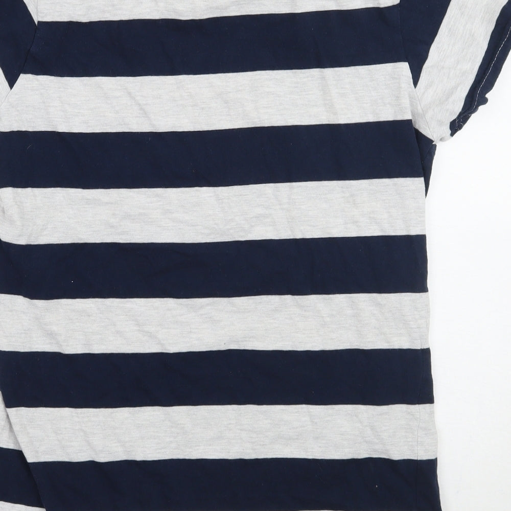 Primark Boys Blue Striped  Basic T-Shirt Size 12-13 Years