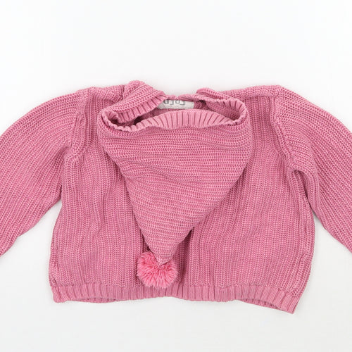 Fred & flo Girls Pink   Cardigan Jumper Size 12-18 Months