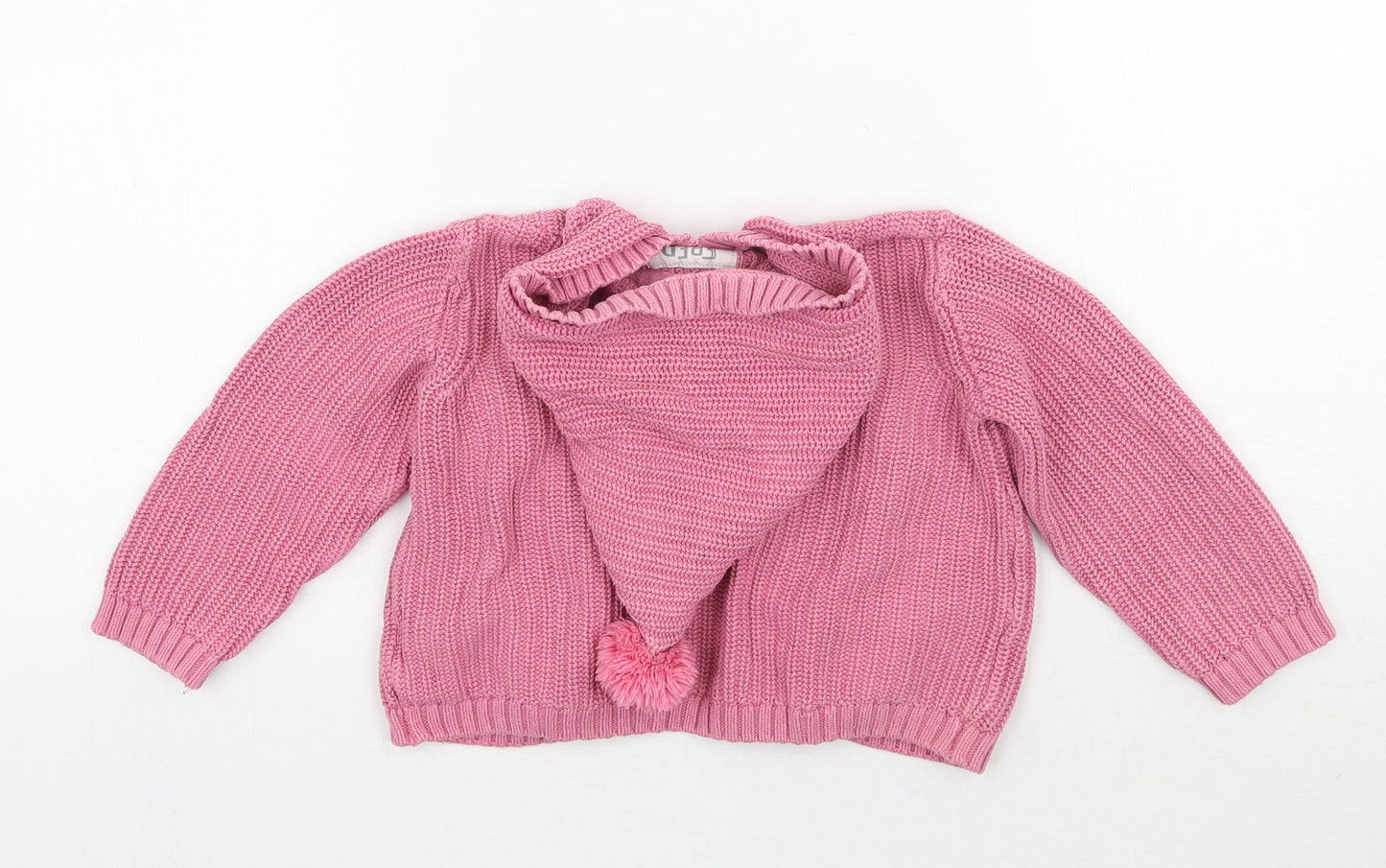 Fred & flo Girls Pink   Cardigan Jumper Size 12-18 Months