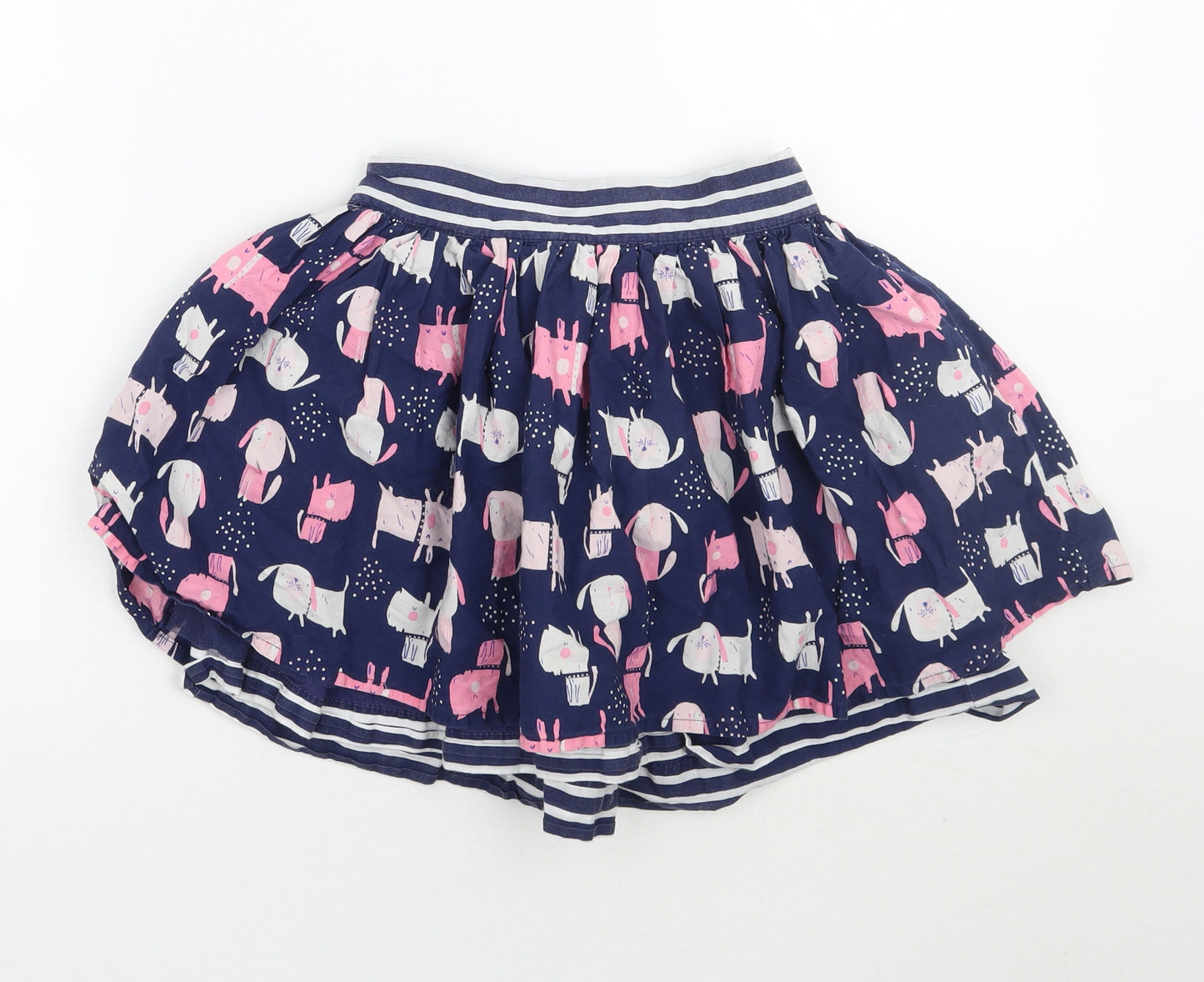 George Girls Blue Animal Print  A-Line Skirt Size 7-8 Years