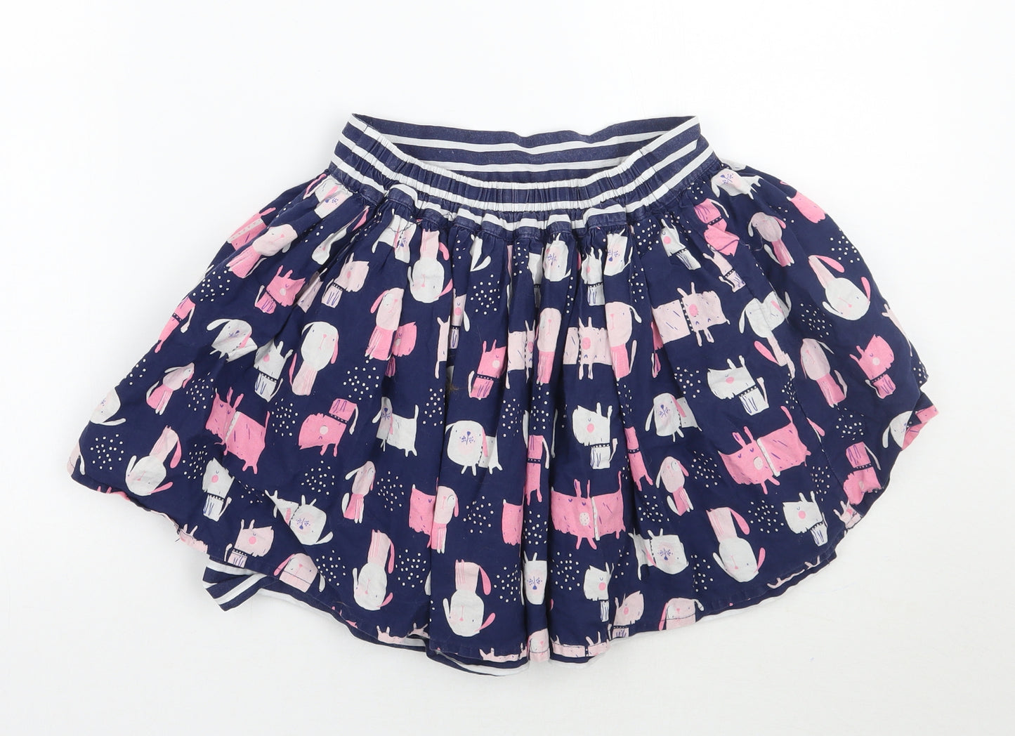 George Girls Blue Animal Print  A-Line Skirt Size 7-8 Years