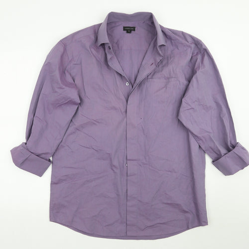 Florence & Fred Mens Purple    Button-Up Size M