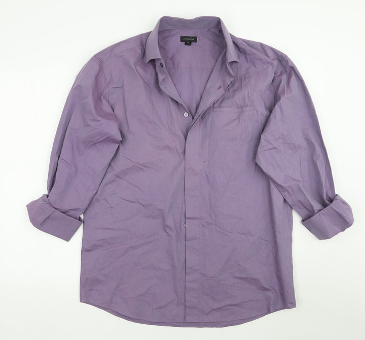 Florence & Fred Mens Purple    Button-Up Size M