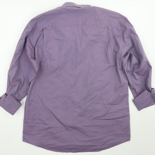 Florence & Fred Mens Purple    Button-Up Size M